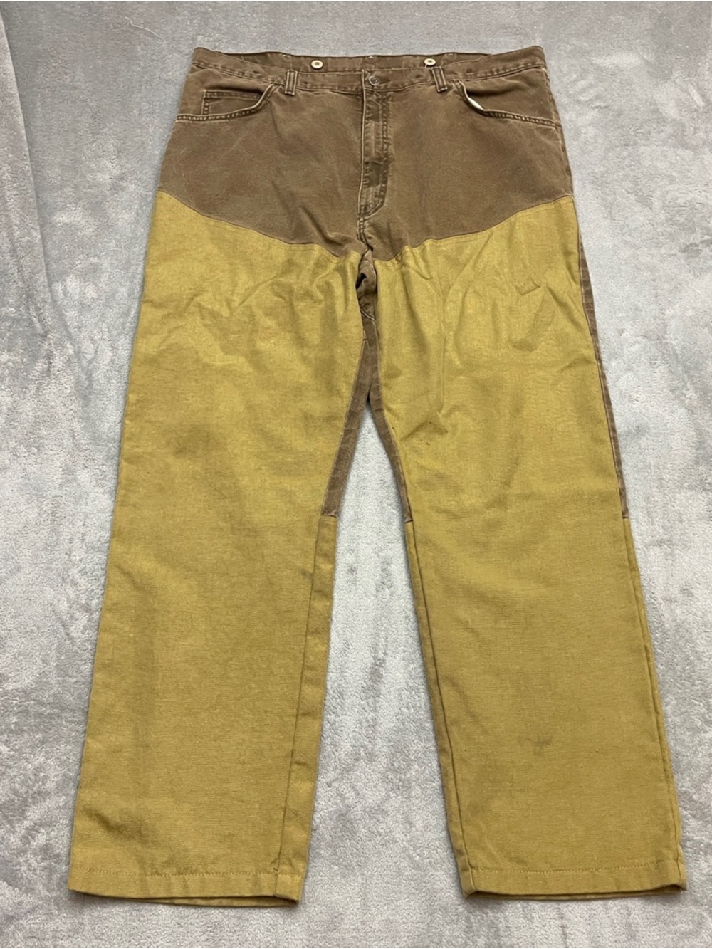 Wrangler Pro Gear Brush Guard Pants Straight Jeans Mens Fits like 38X30 Two Tone